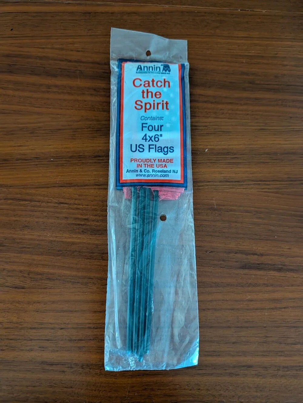 Catch The Spirit Made In The USA 4x6 Inch US Flags Pack of 4